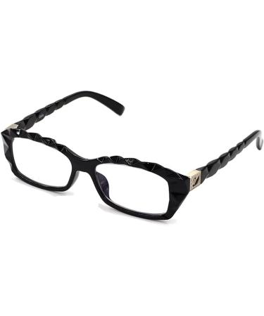 Shop Gharaz Modern Reading Glasses for Women - Stylish Black 0.75+ Rectangle Reflective Presbyopia Glasses - Buy Online on GoSupps.com