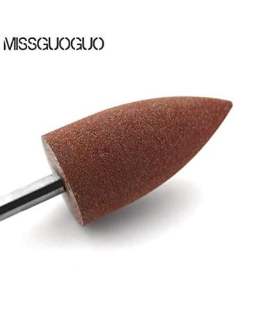 Rubber Large Bullet Head Drill bit Nail Art Tools Manicure Drill Tools Fashion Nail Equipment Electric Nail Drill - (Color: Chocolate)