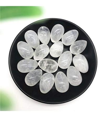 Natural Crystal Rough 1pc Natural White Quartz Crystal Egg Shaped Stones Polished Clear Quartz Eggs Natural Stones and Crystals - Buy Online on GoSupps.com