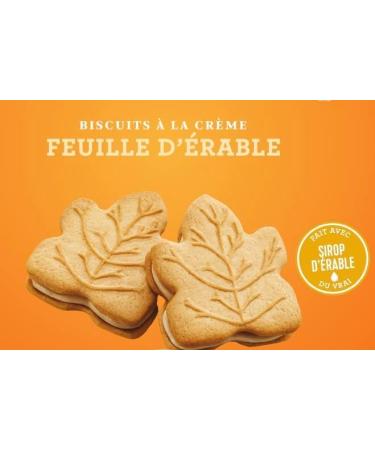 Maple Leaf Cookies Filled with Maple Cream - Made with Pure Canadian Maple Syrup - 350g - Buy Online on GoSupps.com