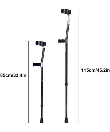 Crutches for Adults Forearm Crutches Crutches for Walking 10 Stops Adjustable with Soft Ergonomic Handle Grips Adjustable Crutches and Physically Impaired Journey - Buy Online on GoSupps.com