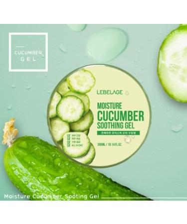 LEBELAGE Soothing Gel Cucumber 10.14 fl oz | Lightweight Moisture Gel with Cucumber Extract | Fast-Absorbing Face & Body Gel for Daily Skincare Routine - Buy Online on GoSupps.com