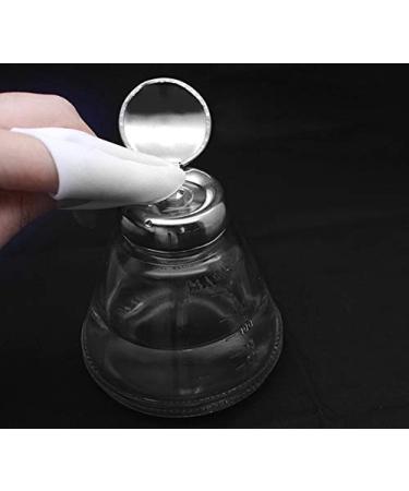 6 oz Clear Glass Dispenser Bottle with Stainless Steel Cap - Nail Polish / Makeup Remover Holder - Buy Online on GoSupps.com
