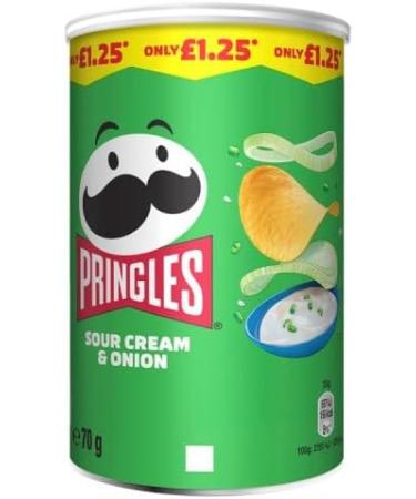 Pringles Sour Cream & Onion Case of 12x70g - Buy Online on GoSupps.com