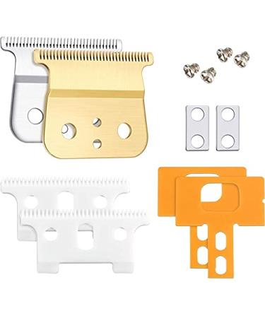 2 Pairs Adjustable Replacement T Blade Outliner Replacement Blade Carbon Steel Blade Trimmer Blade for Andis As Shown