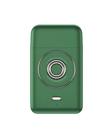 Men's Shaver Portable Electric Shaver Mini Heard Trimmer Beard Shaving Reciprocating Cutter Head Rechargeable Knives Razor For Men (Color : Green)