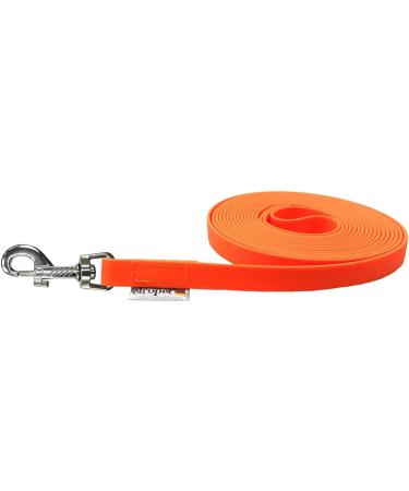 Terrified Biothane Dog Leash for Medium/Large Dogs - 16mm 3m/5m/10m/15m Options Neon Orange - Durable & Waterproof - Buy Online on GoSupps.com