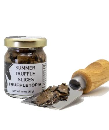 Truffletopia Summer Truffle Slices | Real Italian Black Truffle Carpaccio | Luxury Gourmet Topping | Ready to Eat | 1.8 Oz - Buy Online on GoSupps.com