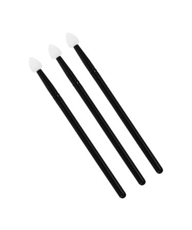 Baluue 3pcs Makeup Brush Eye Shadow Brush for Makeup Eye Primer Brush Eyeshadow Sticks Black Aluminum