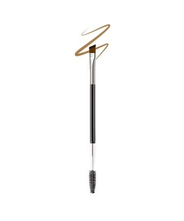 qiipii Eyebrow Brush Professional Double-Ended Angled Eye Brow Brush and Spoolie Brush  Double Head Brush  Makeup Grooming Tool for Precision Application of Eye Brow Powders  Shaping Eye Brow & Lashes Beauty Tools -1
