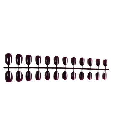 dijiusidy Nail Set Glossy French Style Scratch Resistant Press-on Fingernails Strong Viscosity Adjustable Solid Manicure Stickers Type 3