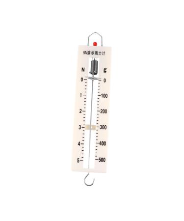 1pc Spring Dynamometer Physical Mechanics Tool Laboratory Tool Physical Mechanics Dynomometer Spring Dynomometer Experiments Apparatus White 40X8.7cm