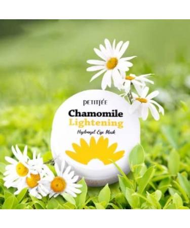 Petitfee Chamomile Lightening Hydrogel Eye Mask | Brighten Dark Circles & Reduce Puffiness - Buy Online on GoSupps.com
