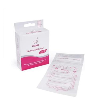 Elanee breast milk bag storage and freezing of breast milk tasteless and sterilized double safety closure 20 pieces with a stand (711-00) - Buy Online on GoSupps.com