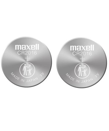 2PC MAXELL CR2016 Micro Lithium Cell Battery - Made in Japan