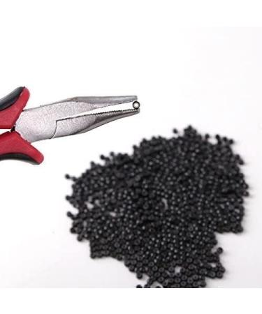 400pcs Black Vlasy Silicone Lined Nano Rings for Hair Extensions - Micro Nano Beads - Buy Online on GoSupps.com