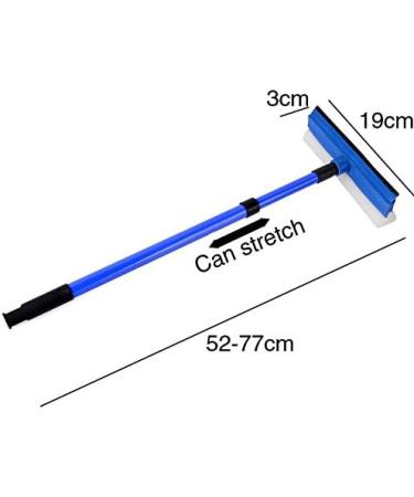Warooma Lengthened Window Squeegee Cleaner Brush Shower Car Wiper Extendable Squeegee Tool Sponge for Mirror Glass Door Ceiling (Blue) - Buy Online on GoSupps.com