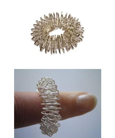 Chi -Enterprise - Premium massage ring for the finger |Anti -stress ring |Acupressure Ring - Anxiety Ring |Contents: 1x anti -stress ring (gold/large)