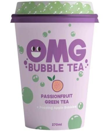 Bubble Tea | Passion Fruit Green Tea With Popping Apple Bubbles 270ml (Pack Of 6) Delicious Tasty And Twisty Treat