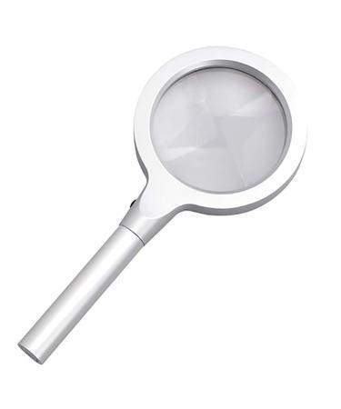 Glass Glass - High Power Optical Large Lens Alloy Frame Handheld Loupe LED with Light HD Magnifier Elderly Reading Enlarged Mirror Children Tool Magnifier for R Made in China