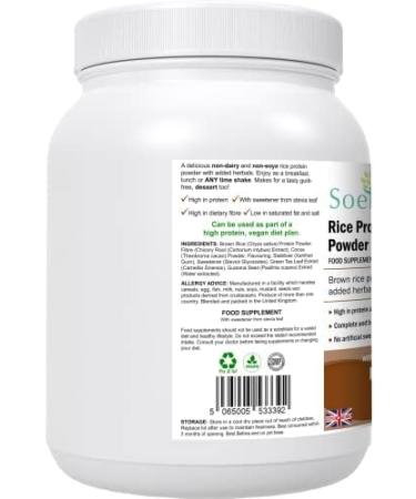 Soetik Rice Protein Powder (Chocolate Flavour) 500g - Plant-Based Protein Supplement - Buy Online on GoSupps.com