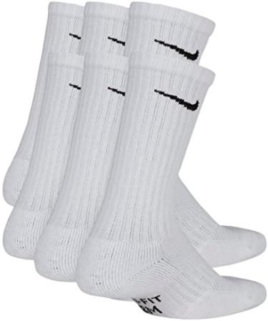 Nike Kids' Performance Cushioned Crew Training Socks (6 Pack) | Dri-FIT Technology, White/Black | Boys & Girls Comfort Socks - Buy Online on GoSupps.com