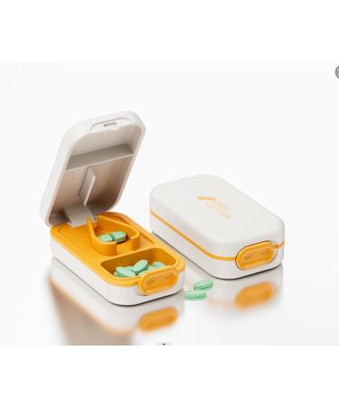 Buy the Best Pill Cutter | USA Design | Cuts Small & Large Pills | Includes Crystal Acrylic Pill Box - Perfect for Vitamins - Buy Online on GoSupps.com