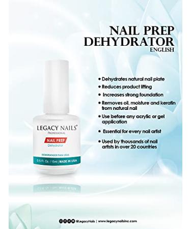 Shop Legacy Nails Professional Nail Prep & Primer Set - .5oz Dehydrator & Acid-Free Low Odor Primer for Perfect Acrylic Nail Extensions - Buy Online on GoSupps.com