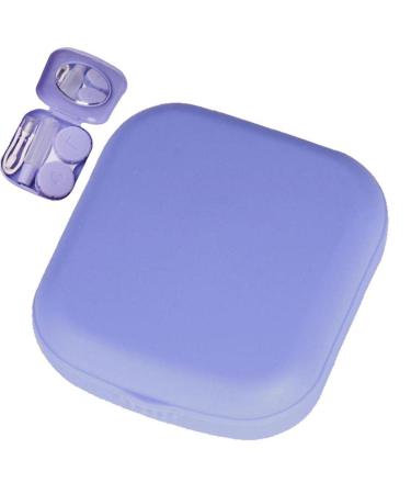 Onsinic Contact Lens Travel Kit Portable Contact Lens Case Lens Container Plastic Holder Eye Care Kit Storage Box (Purple)