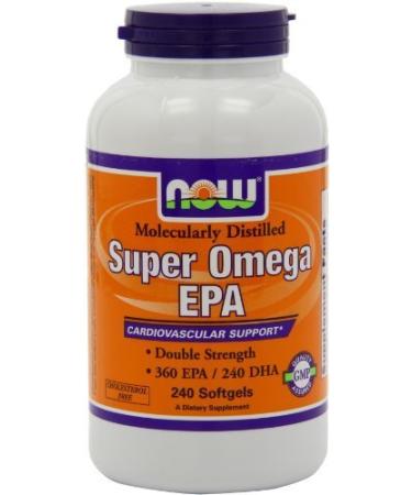 NOW Foods Super Omega EPA 360 EPA/240 DHA Double Strength 240 Softgels (Pack of 3)