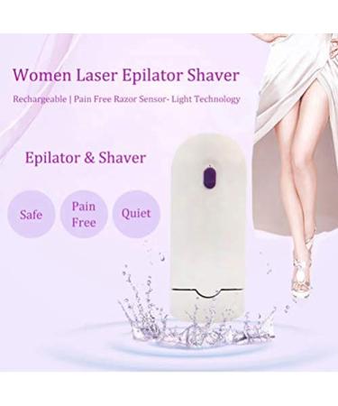 Laser Rechargeable Epilator for Women | Pain-Free Hair Removal with Sensor-Light Technology | Smooth Touch Razor | White - Buy Online on GoSupps.com