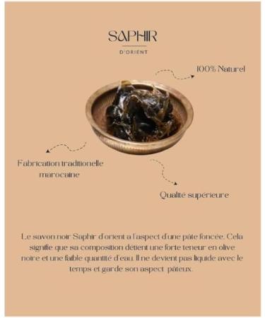 Orient SAPPHIRE BLACK SOAP - Morocco - BELDI SOAP - SCRUB - BODY - FACE - PURIFYING - EXFOLIATING - CLEANING - MOIDRATING - 100% NATURAL - 200g - OLIVE OIL - HAMMAM - Buy Online on GoSupps.com