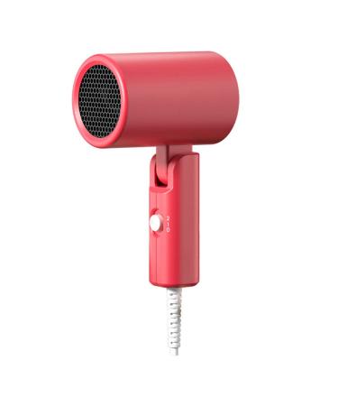 Hair Dryer 300W Mini Hair Dryer Portable Folding Girl Hair Dryer Kids Hairdryer Lightweight Blow Dryer Small Hairdryer for Student Dormitory and Travel Best Gift for Students Girls Friends Red Small