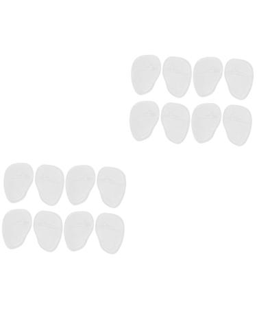 FOMIYES Forefoot Pads 8 Pairs Heels Mat Gummy Ladies Pumps Half Socks Half Shoe Patches Toe Pad Portable Foot Pad Half Foot Cushions White Damping Metatarsal Support