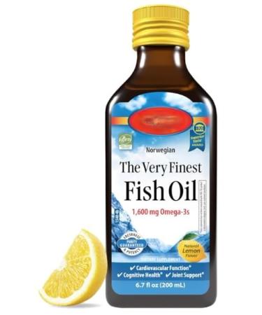 Liquid Fish Oil Natural Lemon 1600 mg Nowregian Fish Oil 200 ml
