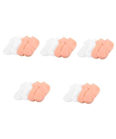 minkissy 10 Pairs Exfoliating Moisturizing Socks Moisture Enhancing Socks Moisturizing Socks for Cracked Feet Cosmetic Moisturizing Socks Lotion Moisturizing Socks Sebs Elasticity Foot Girl