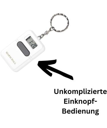 Marshal German Speaking Keychain Clock - Loud Alarm Ideal for Seniors & Visually Impaired - 1107W - Buy Online on GoSupps.com