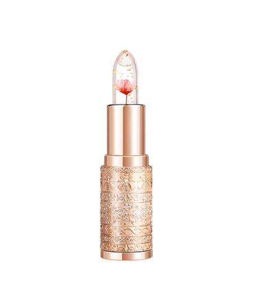Xptieeck 1 Piece Petal Jelly Lipstick with Colour Changing Nourishing Waterproof Non-fading No Stains Temperature Changing Lip Balm in Cup 03 03#