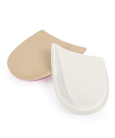 Liner Heel Cups GEL Heel Protectors Foot Orthotic Inserts Adult Premium Stand for Plantar Fasciitis and Heel Blister Prevention(Transparent base apricot noodles Small)