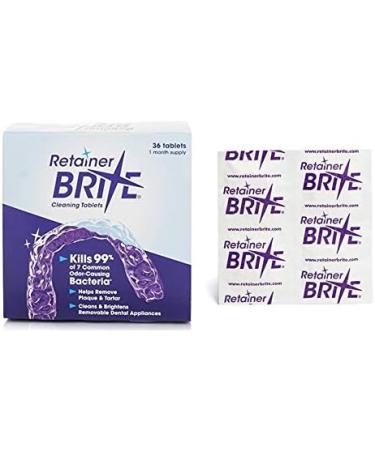 Retainer Brite Cleaning Tablets - 36 Tablets for Clear Aligners, Mouthguards, Nightguards, and More - Buy Online on GoSupps.com