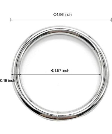 2 Inch Metal Rings for Macrame - 10 Pack Heavy Duty O Rings for Plant Hangers and Dog Collars - 5mm Thick Welded Craft Rings - Buy Online on GoSupps.com