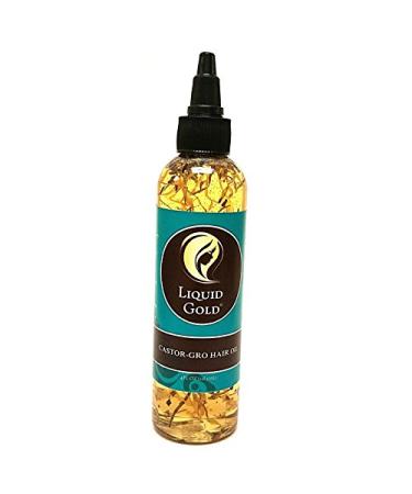 Liquid Gold Castor-Gro Herbal Hair Growth Oil for All Hair Types. Thickens Thinning Hair  Reduces Hair Fall  Softens Hair & Rapidly Stimulates Faster Hair Growth. 4oz