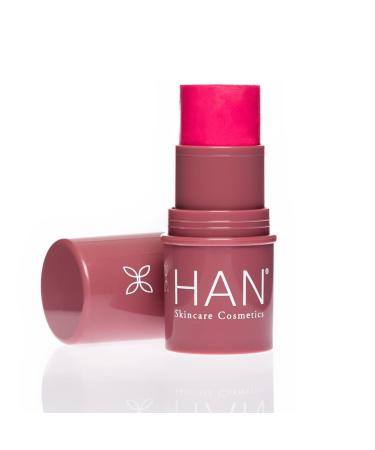 HAN Skincare Cosmetics Vegan  Cruelty-Free  Clean 3-in-1 Multistick for Cheeks  Lips  Eyes  Pink Peony | 0.20 oz 0.20 Ounce (Pack of 1) Pink Peony