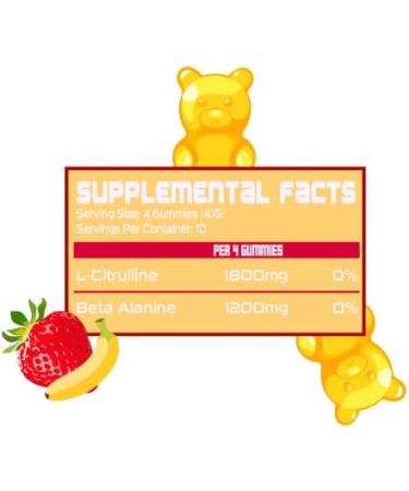 Best Tasting Pump Gummies for Men & Women | Intense Endurance & Strength | Stackable Pre Workout | 40 Gummies 10 Servings - Buy Online on GoSupps.com
