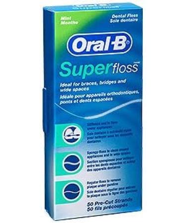 Oral-B Superfloss Dental floss 50 pieces Pack of 12 (12x 50 pieces) 50 Count (Pack of 12) - Buy Online on GoSupps.com