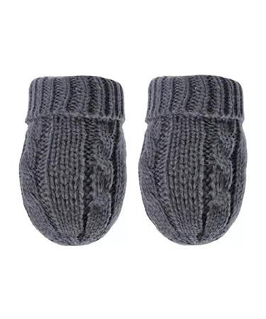 Baby Infant Knitted Cable Mitts Mittens Boy Girl Nb-12 Months Navy NB-12 Months