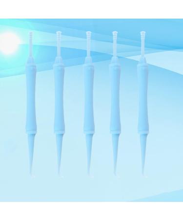Spiral Ear Pick Earwax Removal Tool 5Pcs - Double-end Digging Ear Spoon and Curette Remover - Blue Earpick Cleaning Tool - Buy Online on GoSupps.com