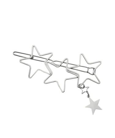 minkissy Star Hairpin Bobby Pins Decorative Star Hair Barrettes Alloy Star Barrette Hair Barrettes for Women Girl Hair Clips Star Hair Clip Silver Hair Clips Star Bobby Pin Blush Miss Cute
