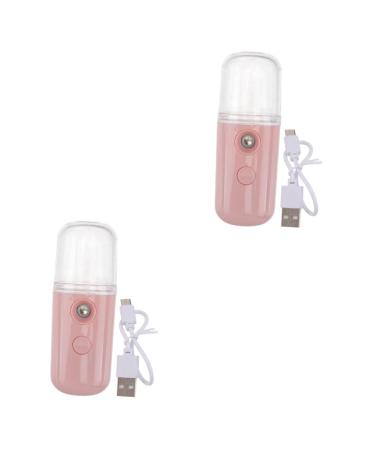 NOLITOY 2 Sets Humidifier Electric Fragrance Diffuser Nano Steamer Face Pink Abs Skin Care Makeup Miss
