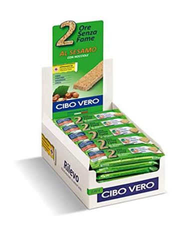 Rilevo I detect 25 single packs of Hunger-busting bars - 2 hours without hunger natural bar with hulled sesame seeds and hazelnuts (25 x 25 g)